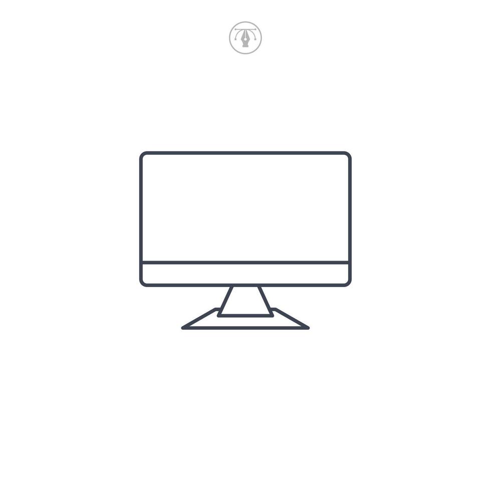 Desktop Computer icon symbol illustration isolated on white background vector
