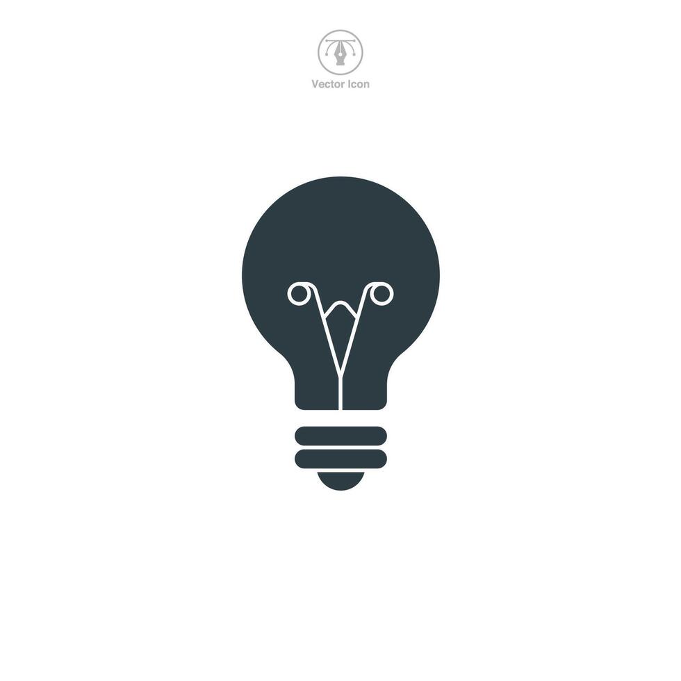 Light Bulb icon symbol illustration isolated on white background vector