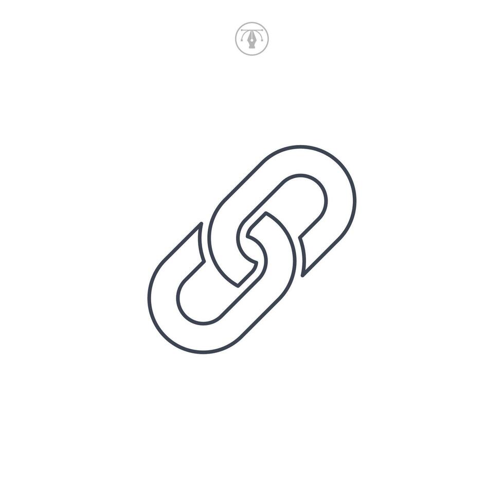 Link Chain icon symbol illustration isolated on white background vector