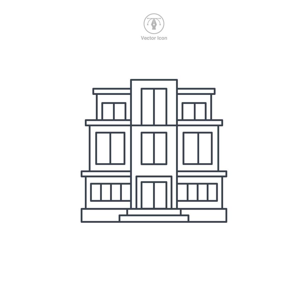Office building icon symbol illustration isolated on white background vector