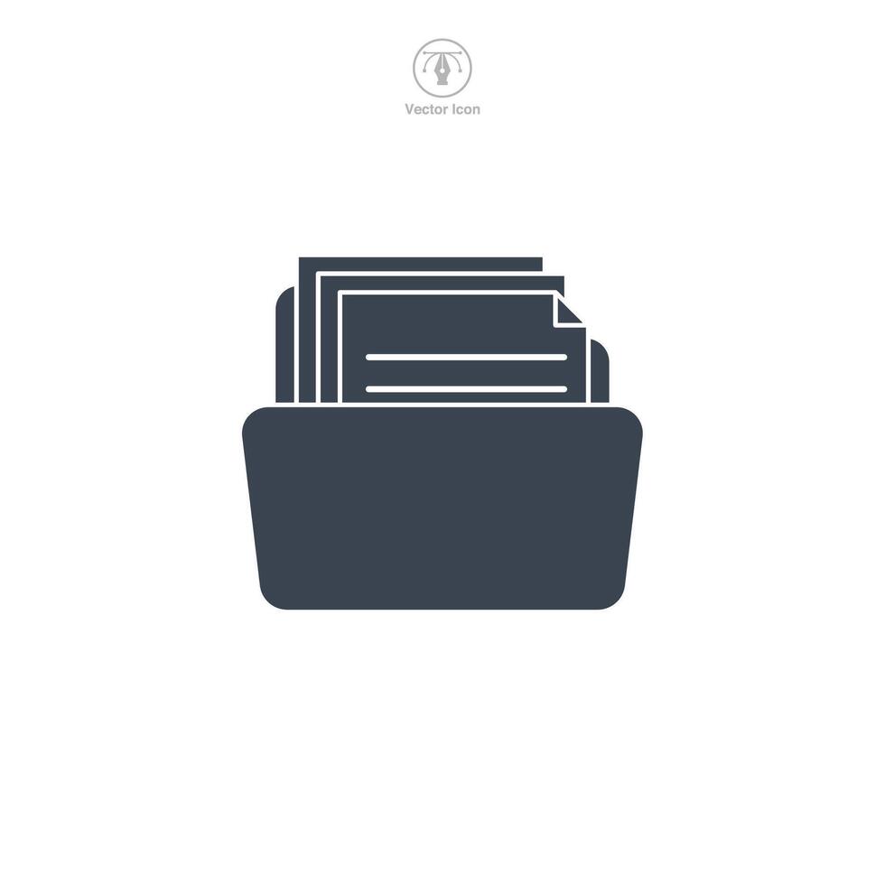 File icon symbol illustration isolated on white background vector