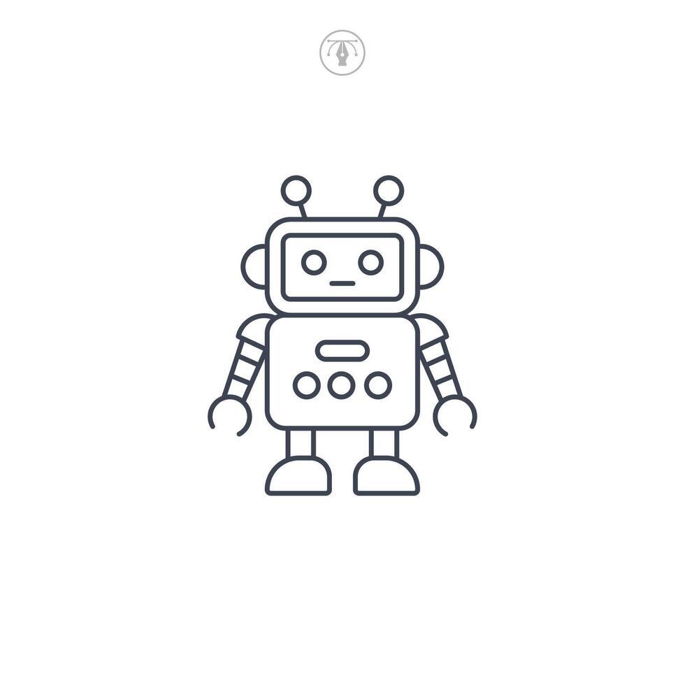 Robot icon symbol illustration isolated on white background vector