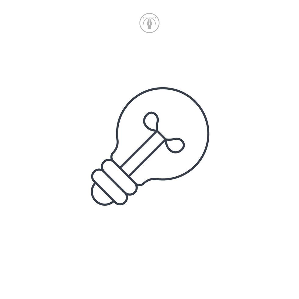Light Bulb icon symbol logo illustration isolated on white background vector