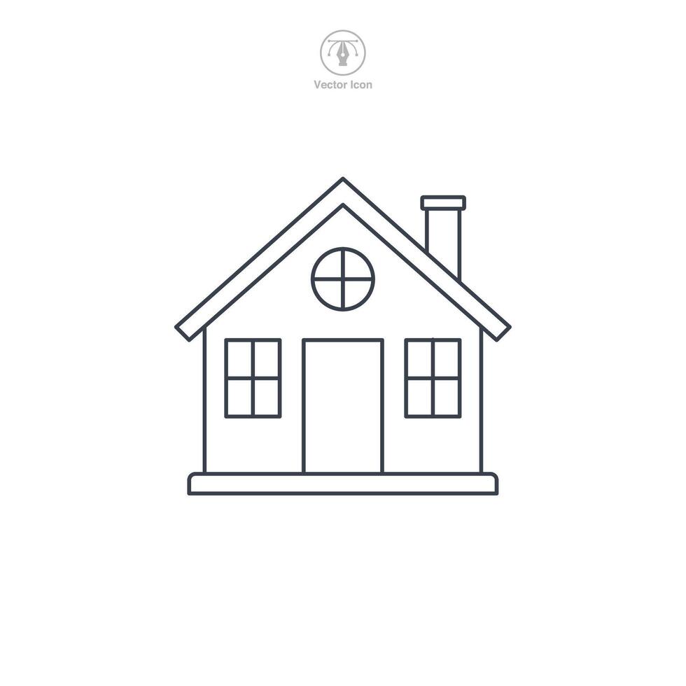House building icon symbol illustration isolated on white background vector