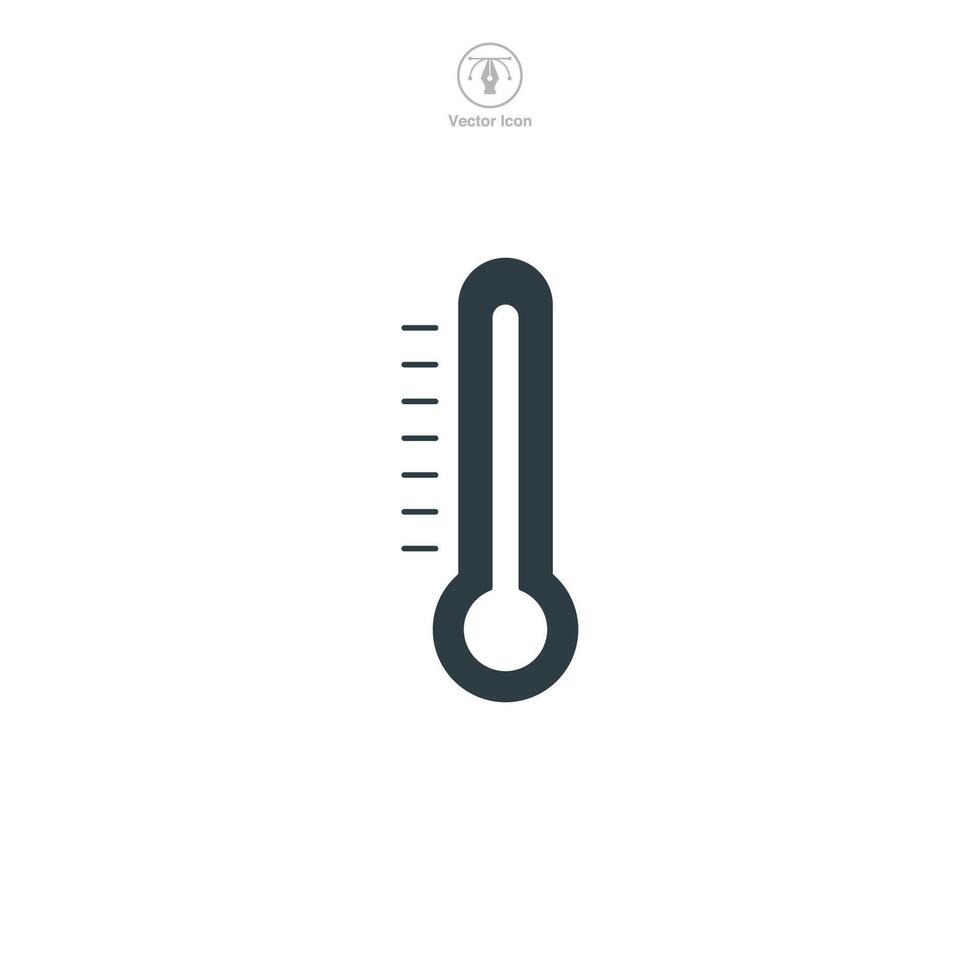 Thermometer icon symbol illustration isolated on white background vector