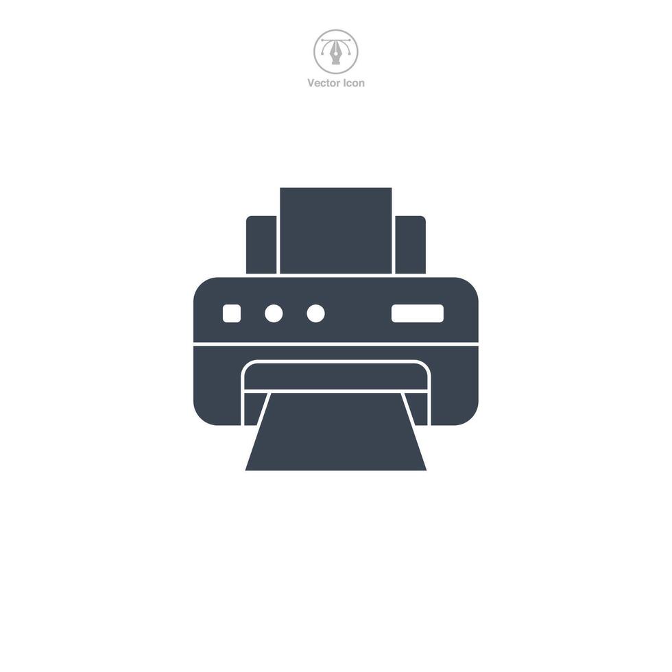 Printer icon symbol illustration isolated on white background vector