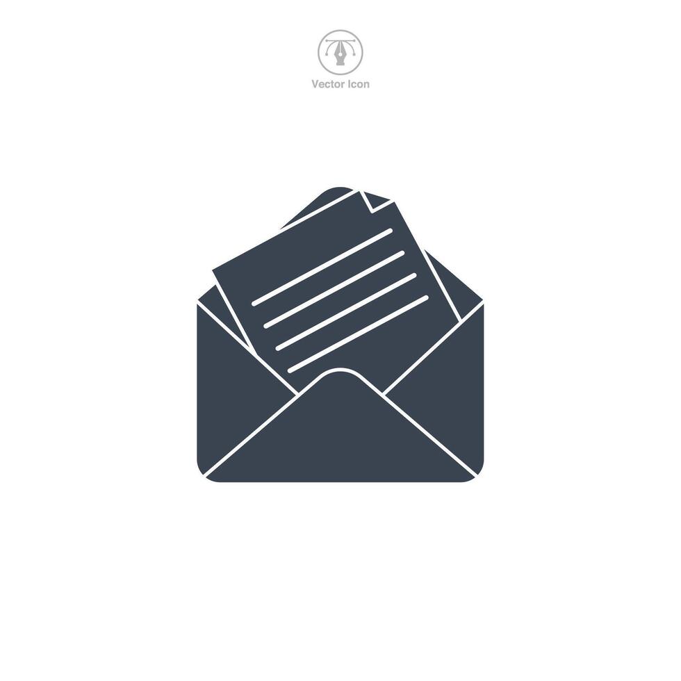Envelope mail icon symbol illustration isolated on white background vector