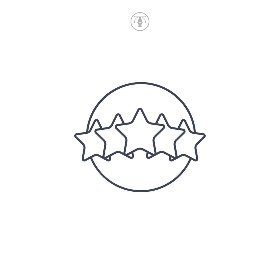star ratings icon symbol illustration isolated on white background vector