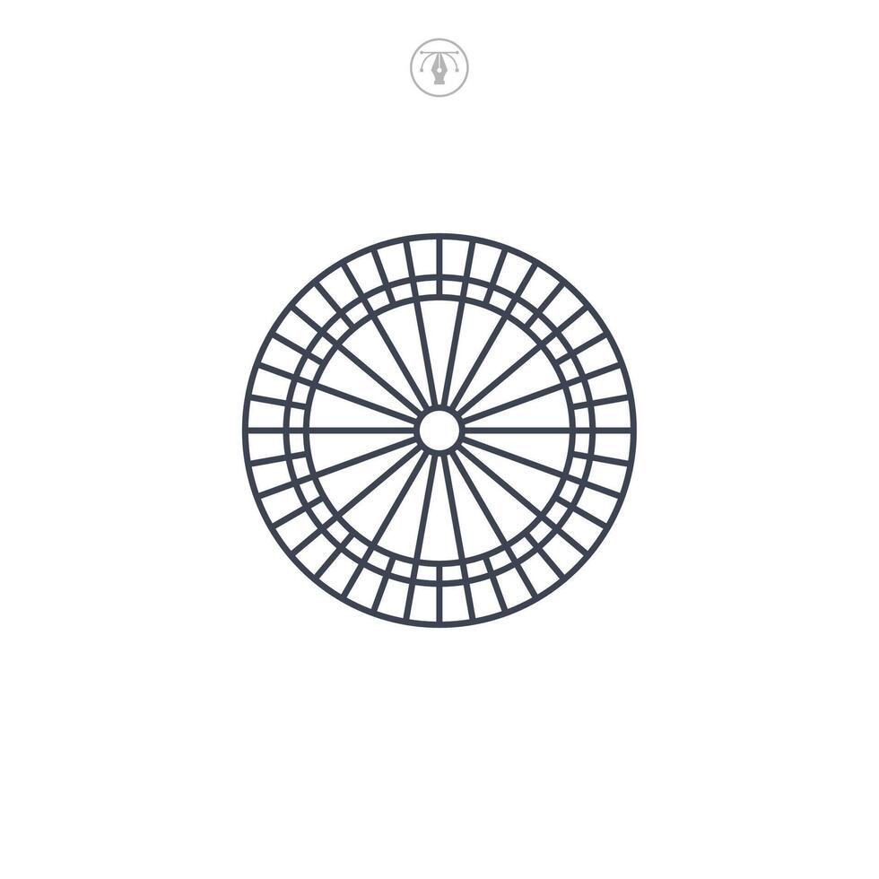 Dartboard icon symbol illustration isolated on white background vector