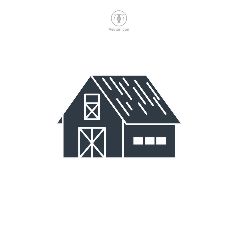 Barn icon symbol illustration isolated on white background vector