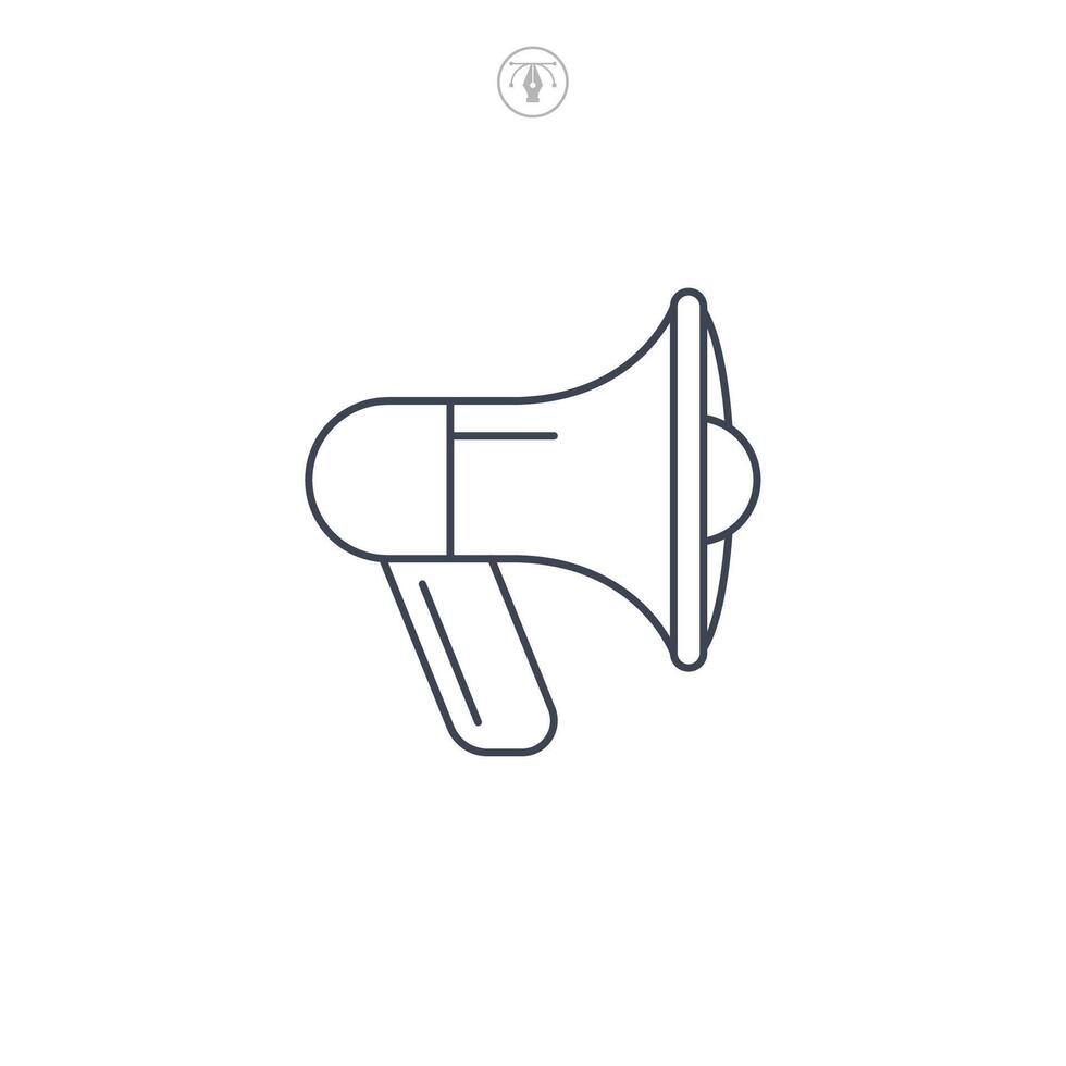 Megaphone icon symbol illustration isolated on white background vector