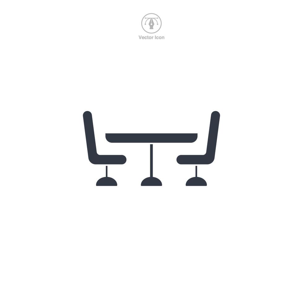 Conference room icon symbol illustration isolated on white background vector