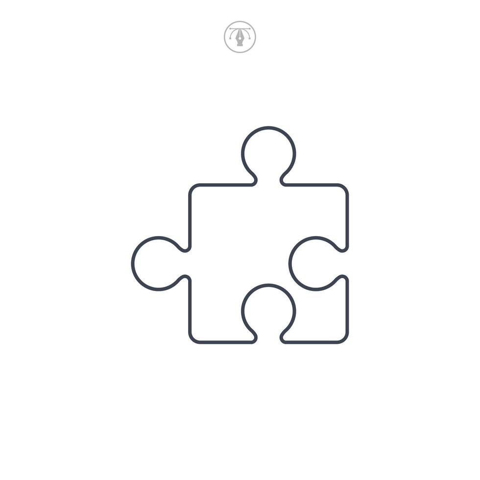 Puzzle Piece icon symbol illustration isolated on white background vector