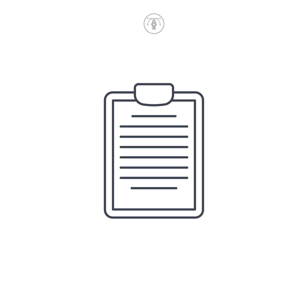 Document icon symbol illustration isolated on white background vector