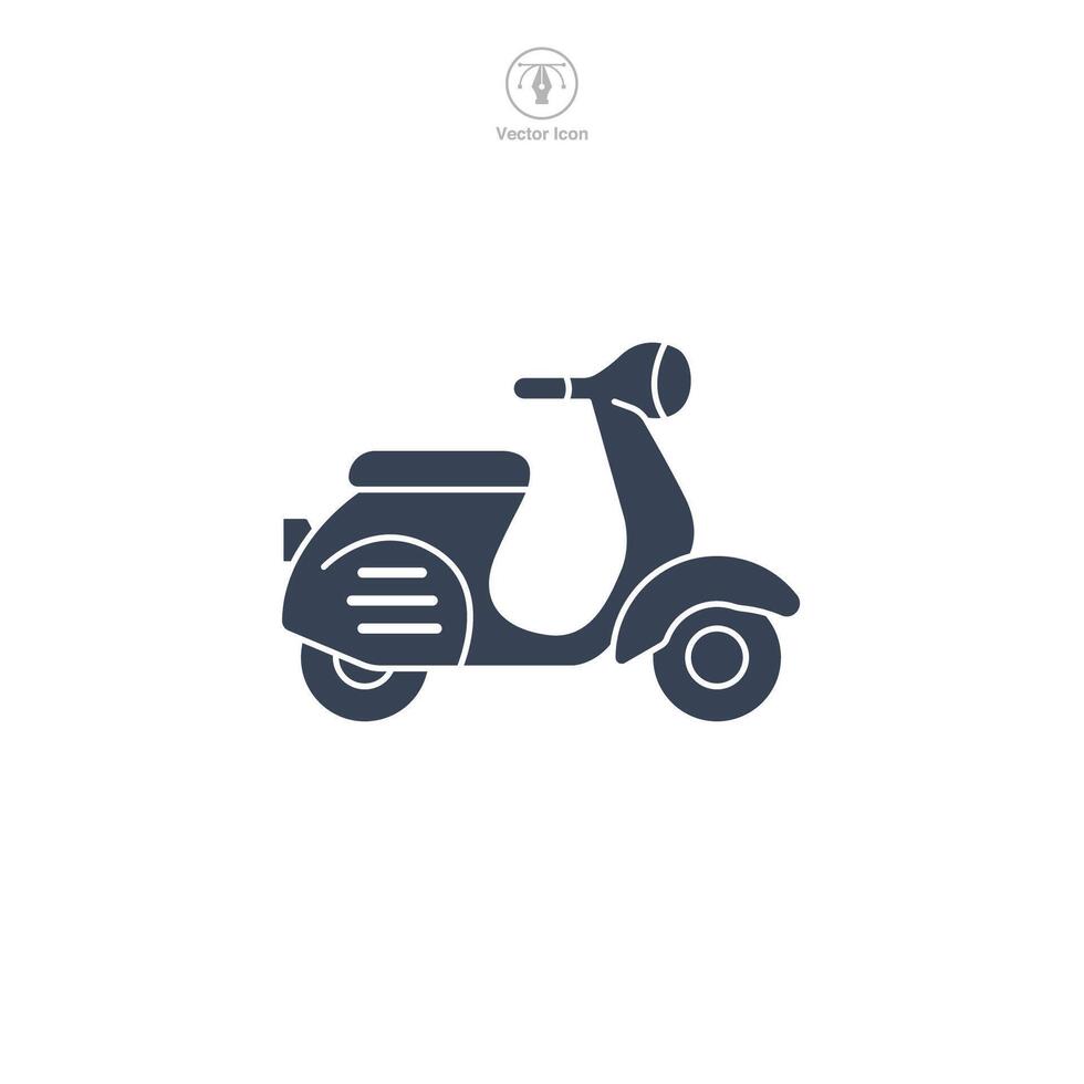 Scooter icon symbol illustration isolated on white background vector