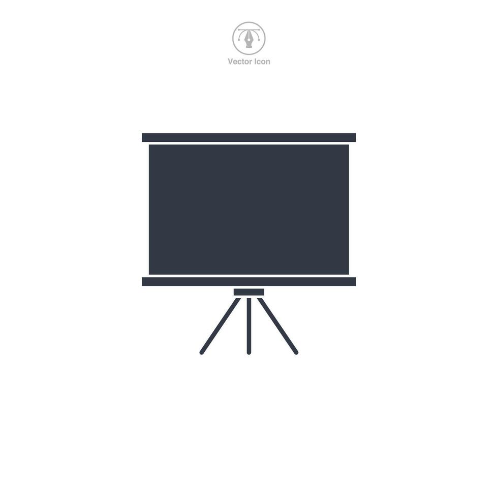 Whiteboard icon symbol illustration isolated on white background vector