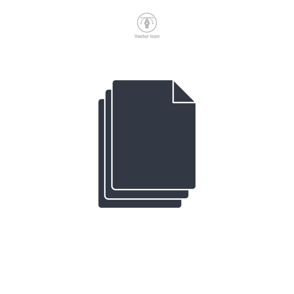 Document icon symbol illustration isolated on white background vector