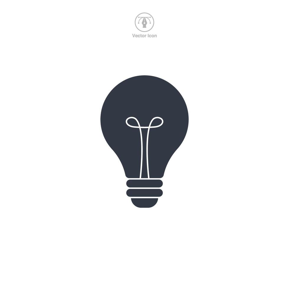 Light bulb icon symbol illustration isolated on white background vector