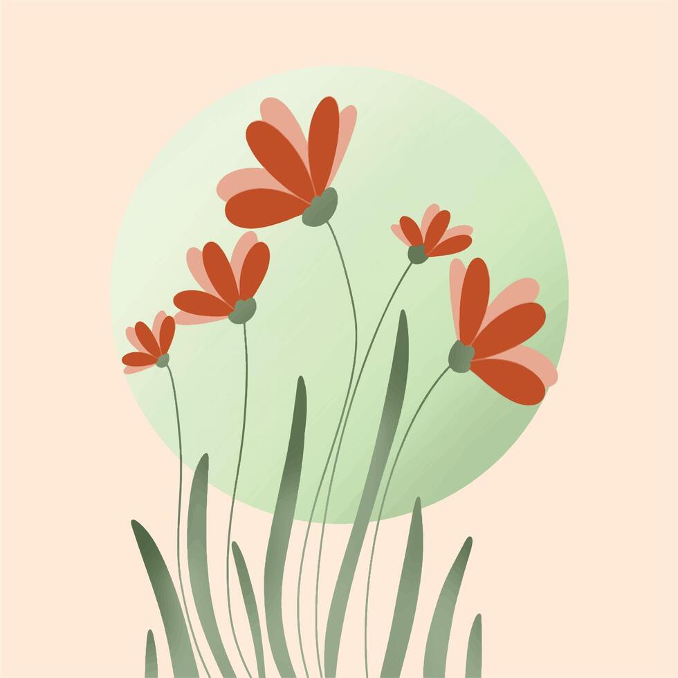 Organic flat flower vector