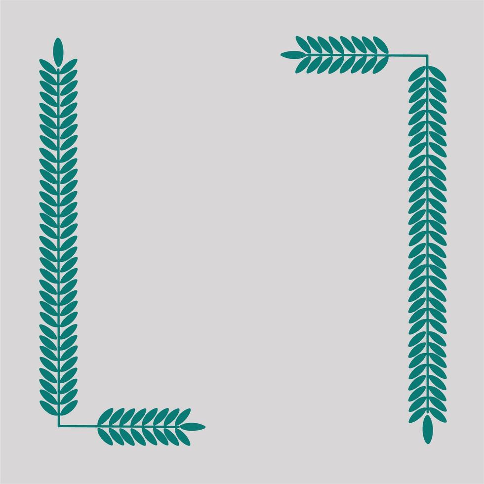Leaves square frame vector