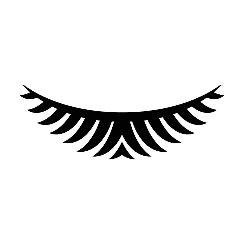 eyelash icon simple vector