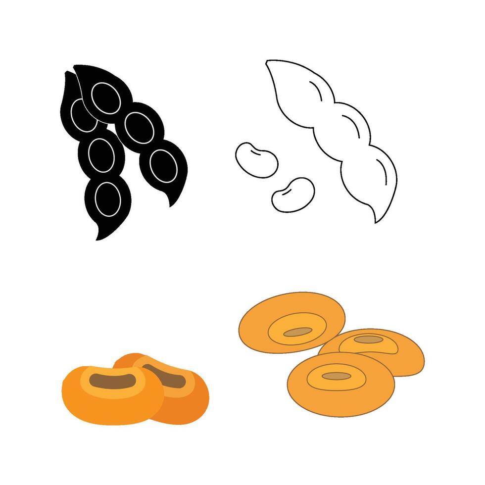 soybean seed icon vector