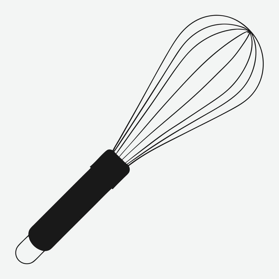 Whisk Kitchenware Sketch Line Art vector