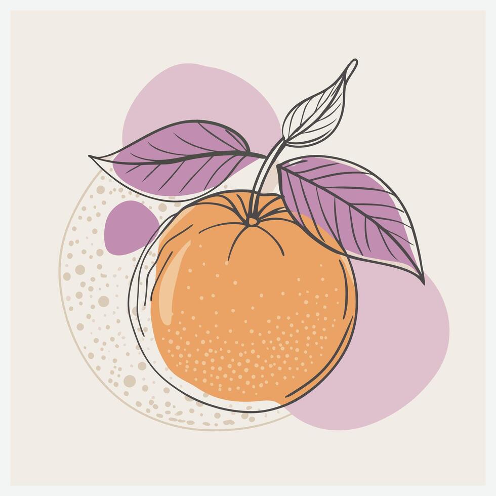 Vibrant Mandarine Illustration with Lush Details vector