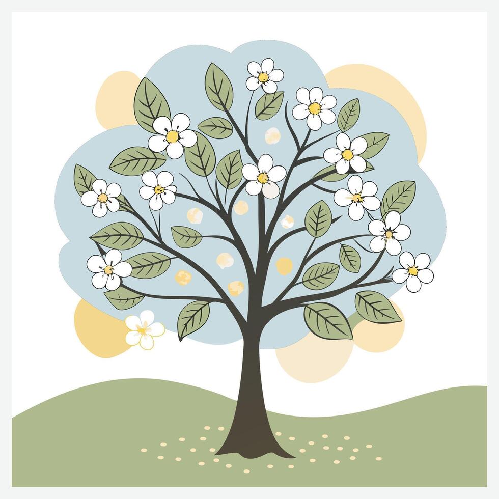 Cherry Tree Illustration vector