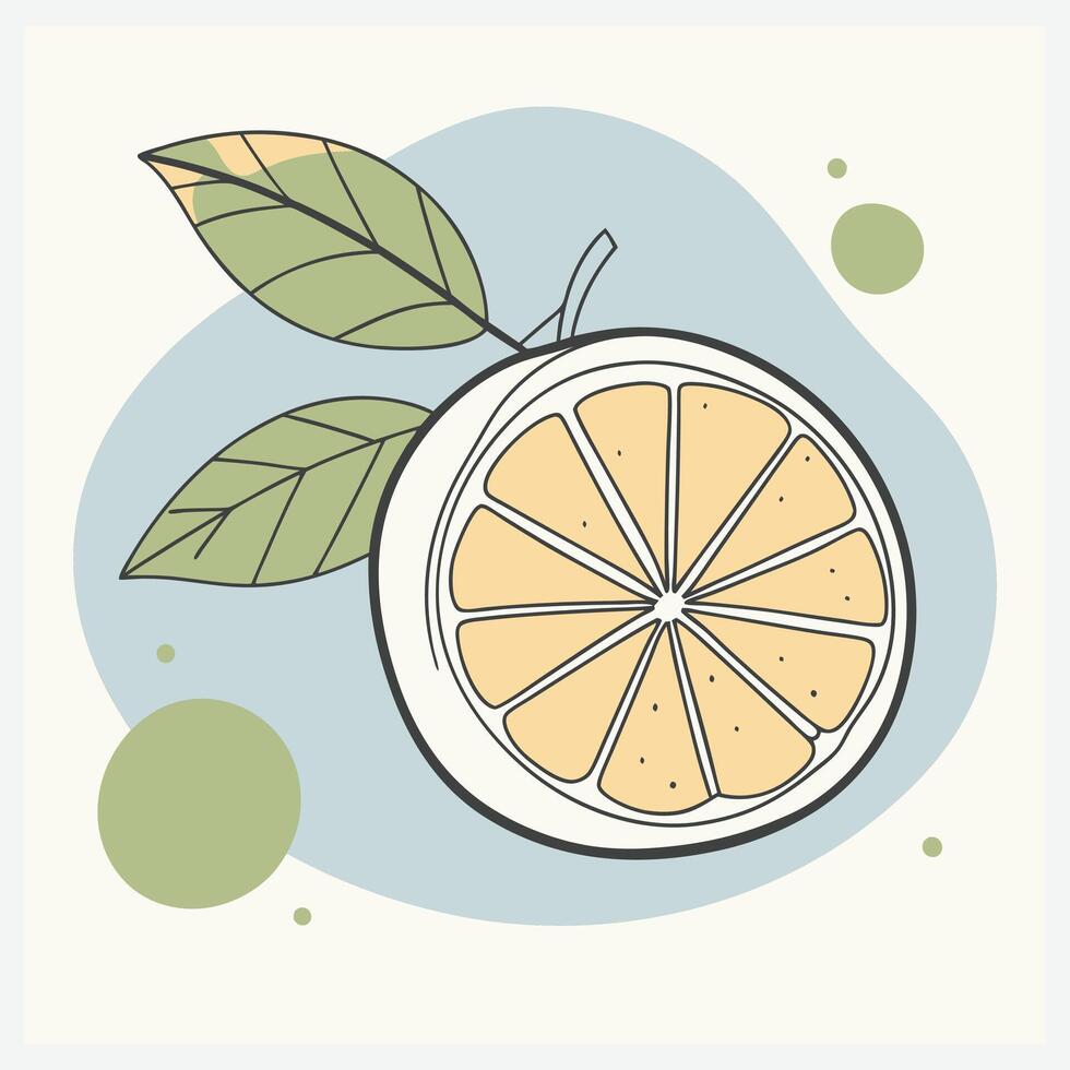 Vibrant Grapefruit Illustration vector