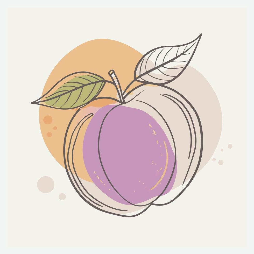 Vibrant Peach Illustration vector