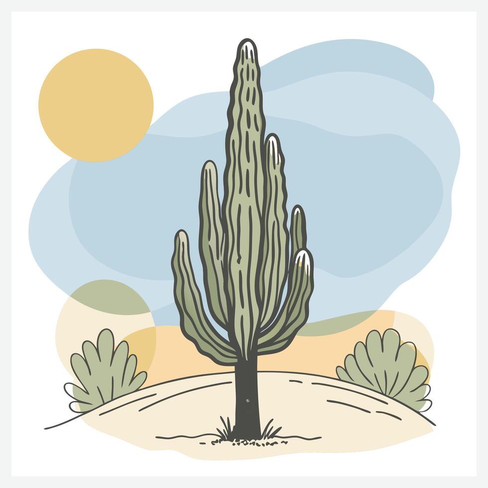 Majestic Arizona Cypress Tree Illustration vector