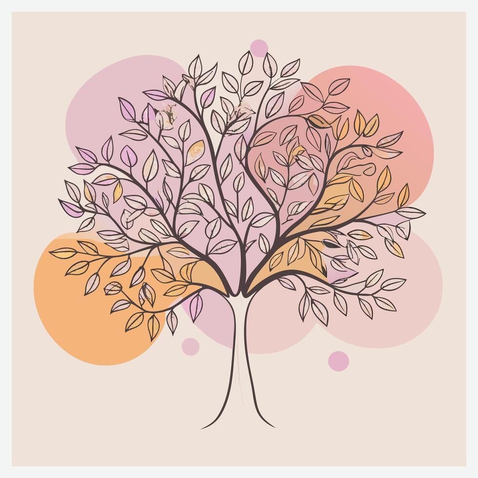 Majestic Ash Tree Illustration - Perfect for Nature Themed Designs vector