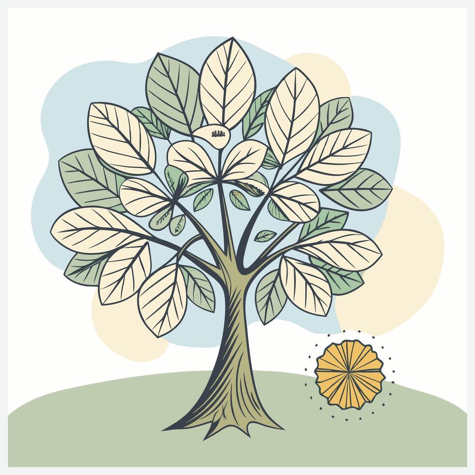 Chestnut Tree Illustration vector