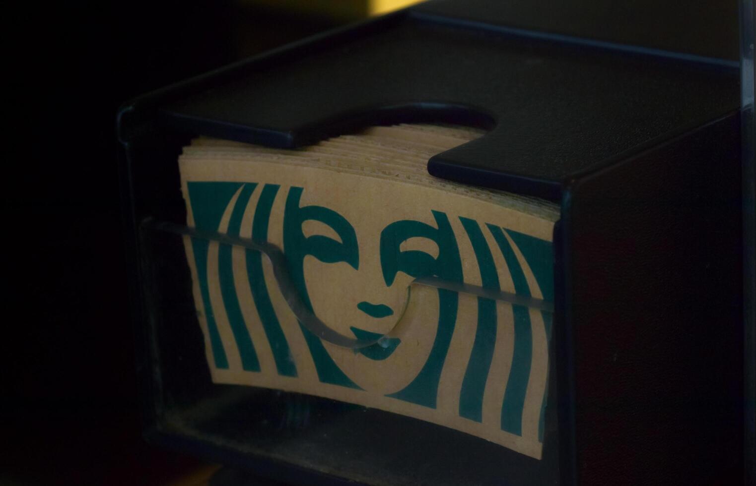 Vancouver, Canada - September 20,2019 Coffee sleeves are available at Starbucks in Vancouver, Canada photo
