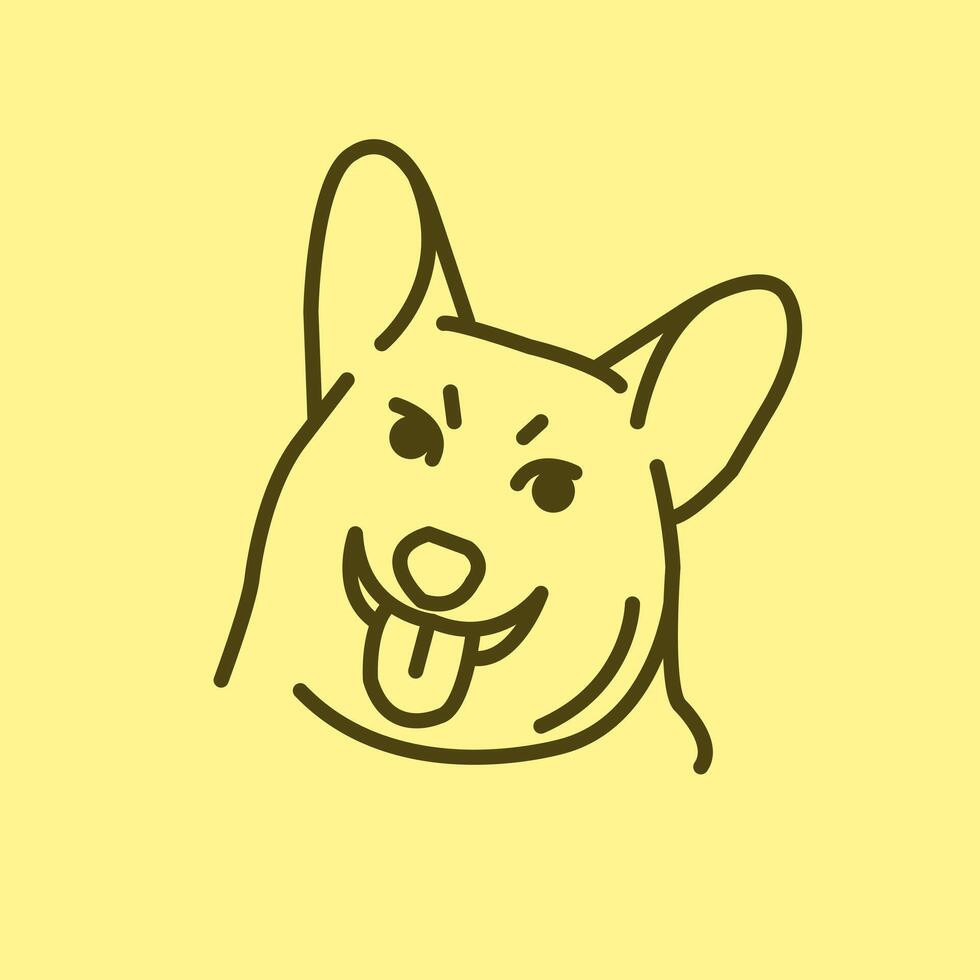 illustration Simple Dog Logo. design Dog Icon. Simple Dog Outline design illustration and icon for website, digital and print vector