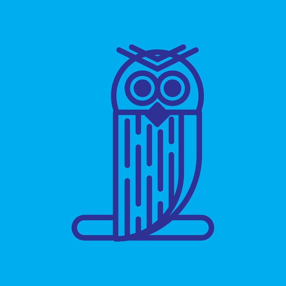 illustration Simple Owl Logo. vector