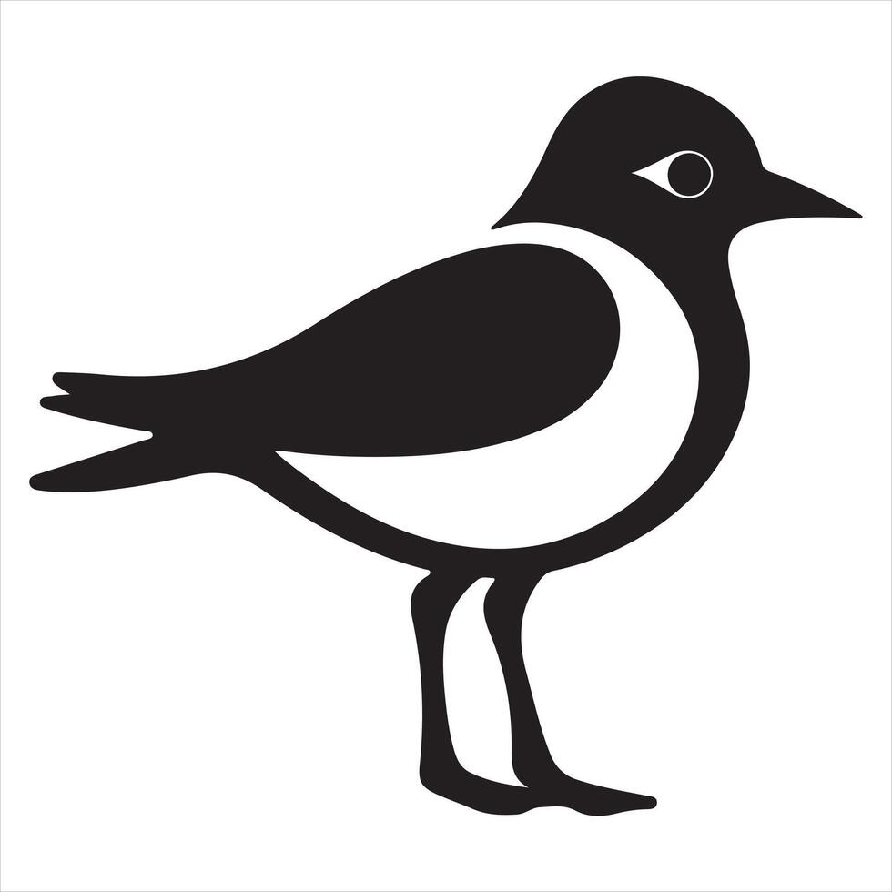 a bird black silhouette vector