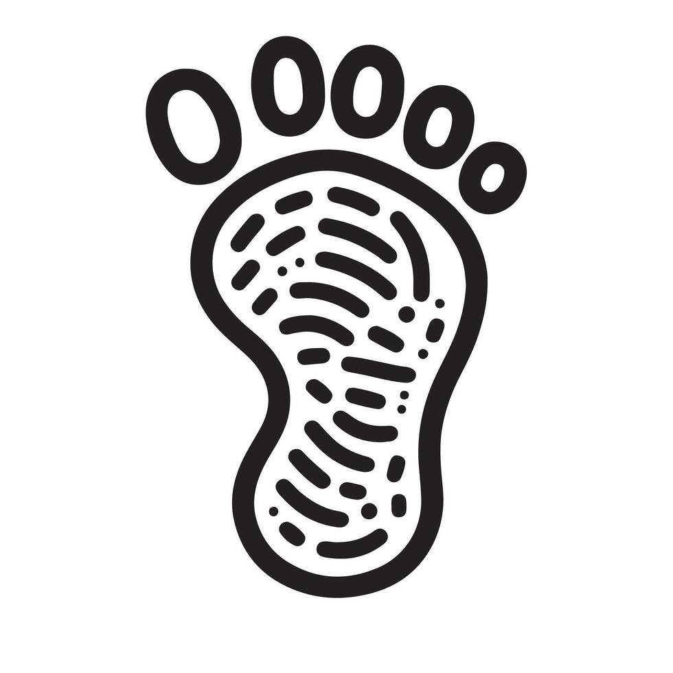 Footprint outline icon image with white background vector