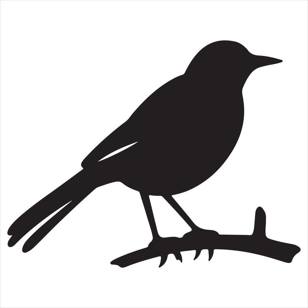 a bird black silhouette vector