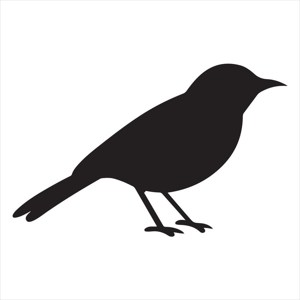 a bird black silhouette vector