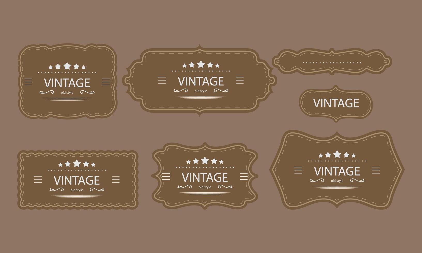 Vintage Label and Frame Collection for Classic Retro Branding and Packaging vector