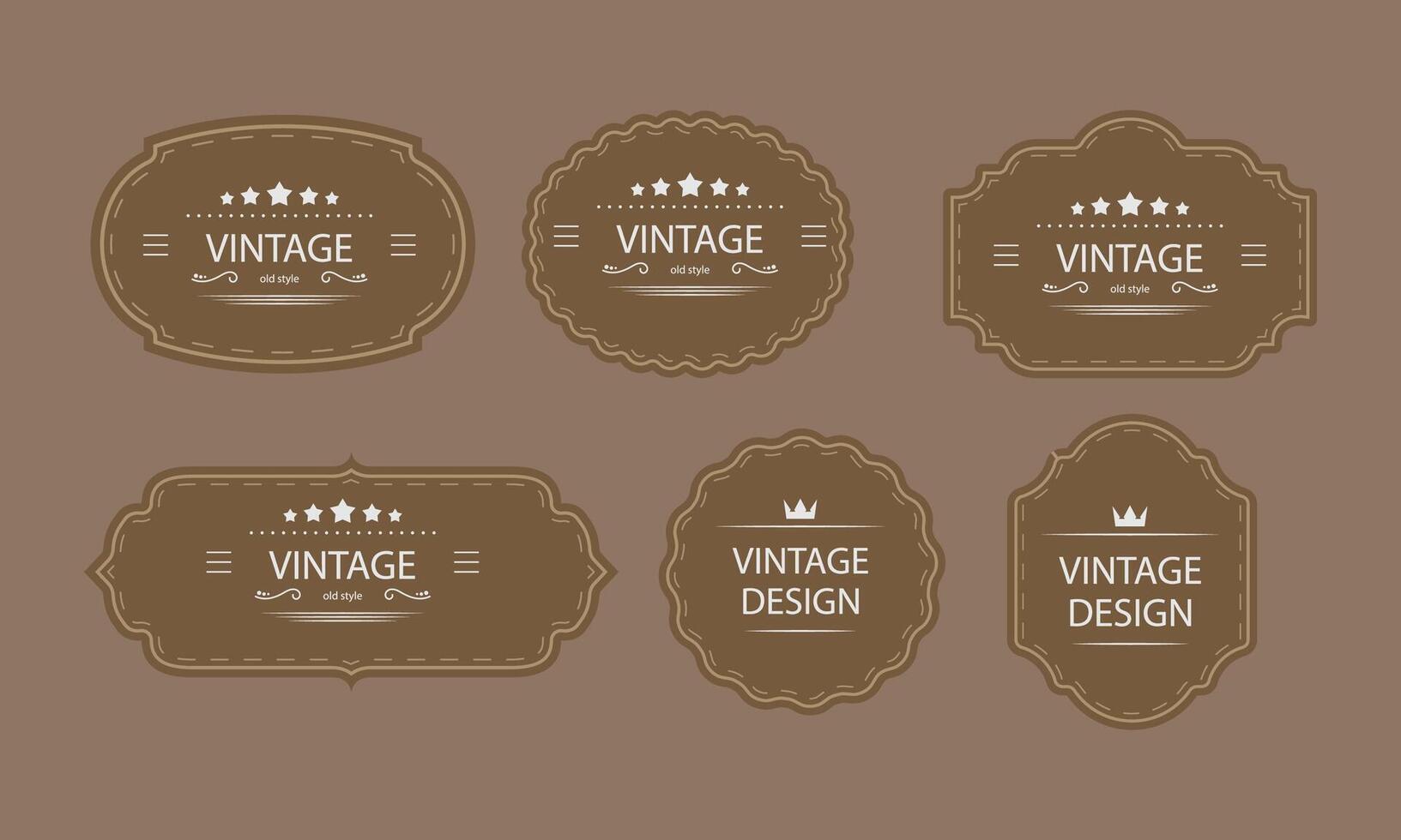 Vintage Label and Badge Set for Product Design vector