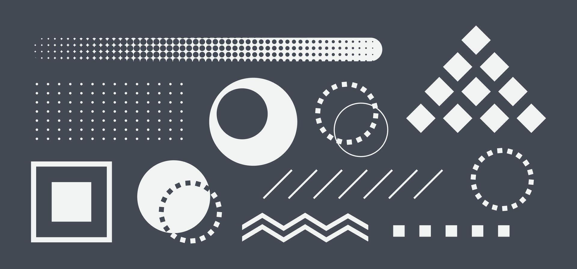 Abstract Geometric Shapes Design Elements vector