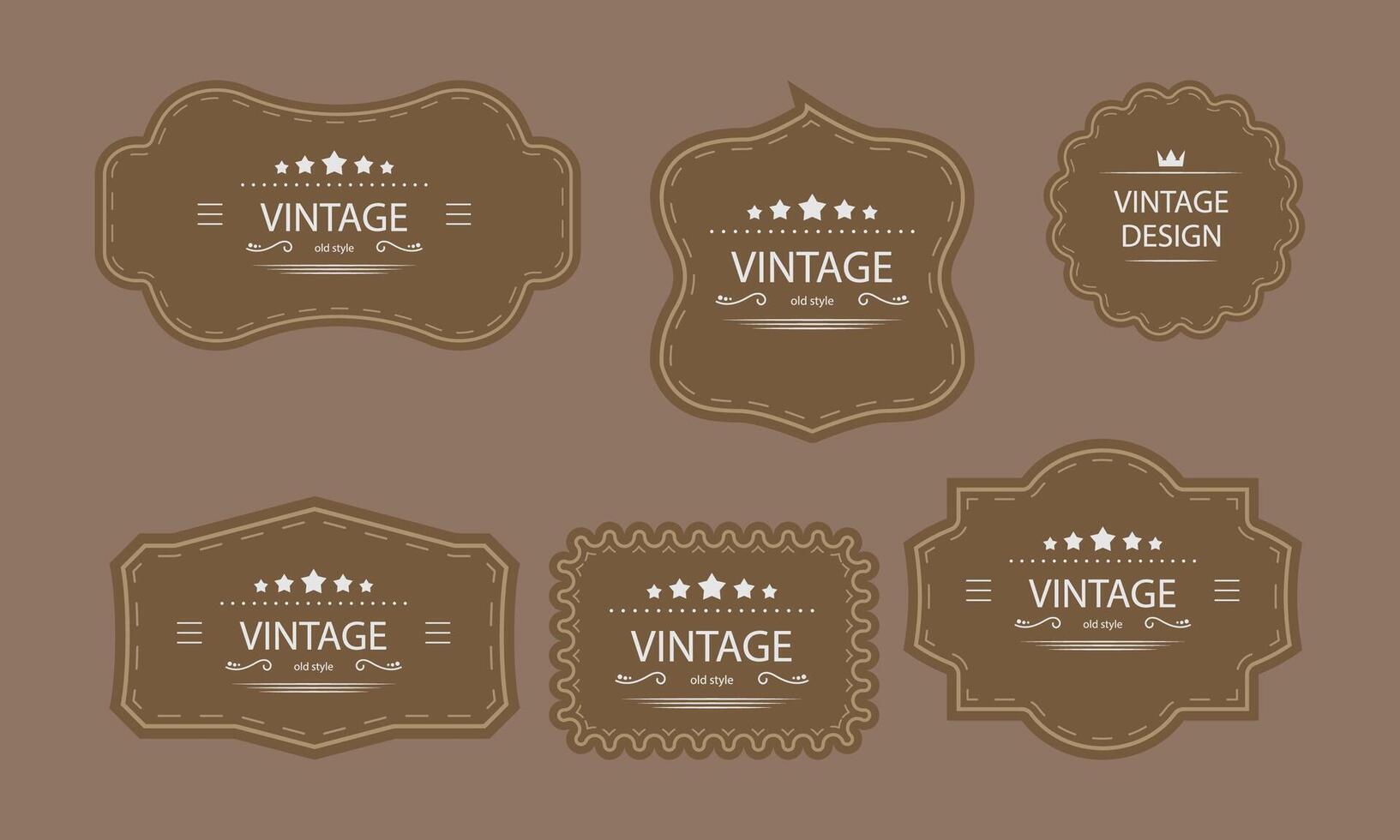 Vintage Label and Badge Set for Classic Retro Branding and Product Design vector