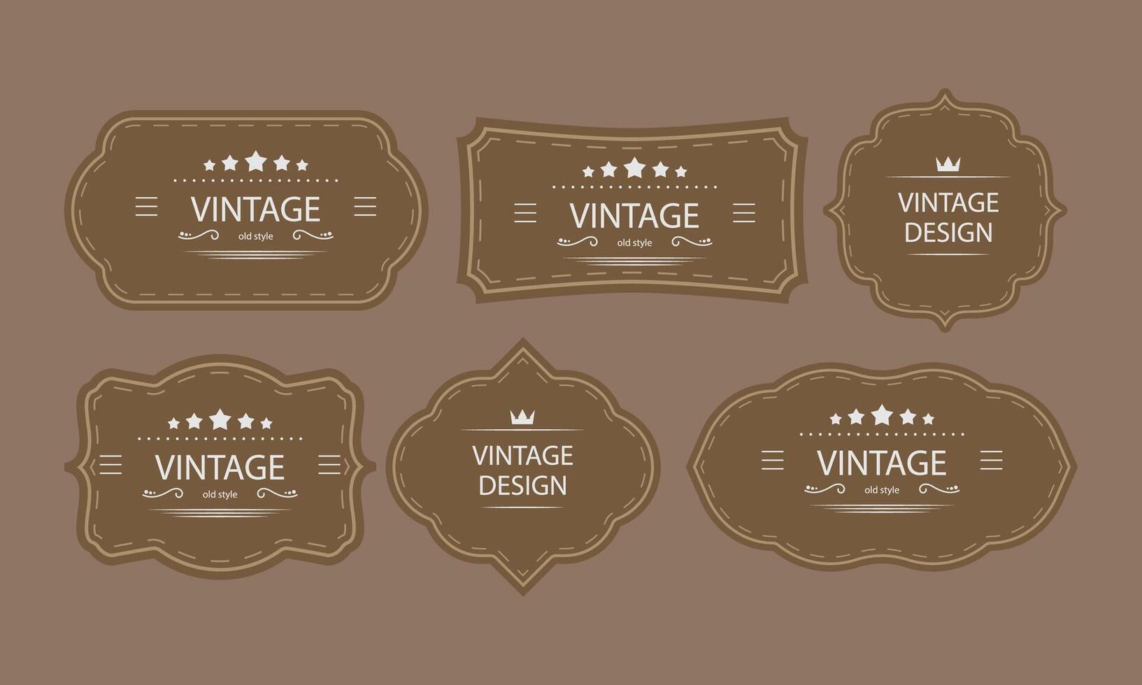 Label and Badge Set for Classic Retro Branding and Product Design vector