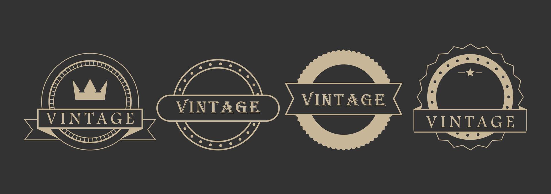 Banner Badge Collection for Classic Branding and Retro vector