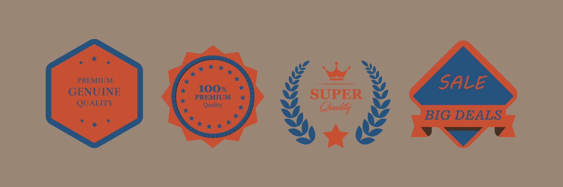 Vintage Quality Badges and Labels vector