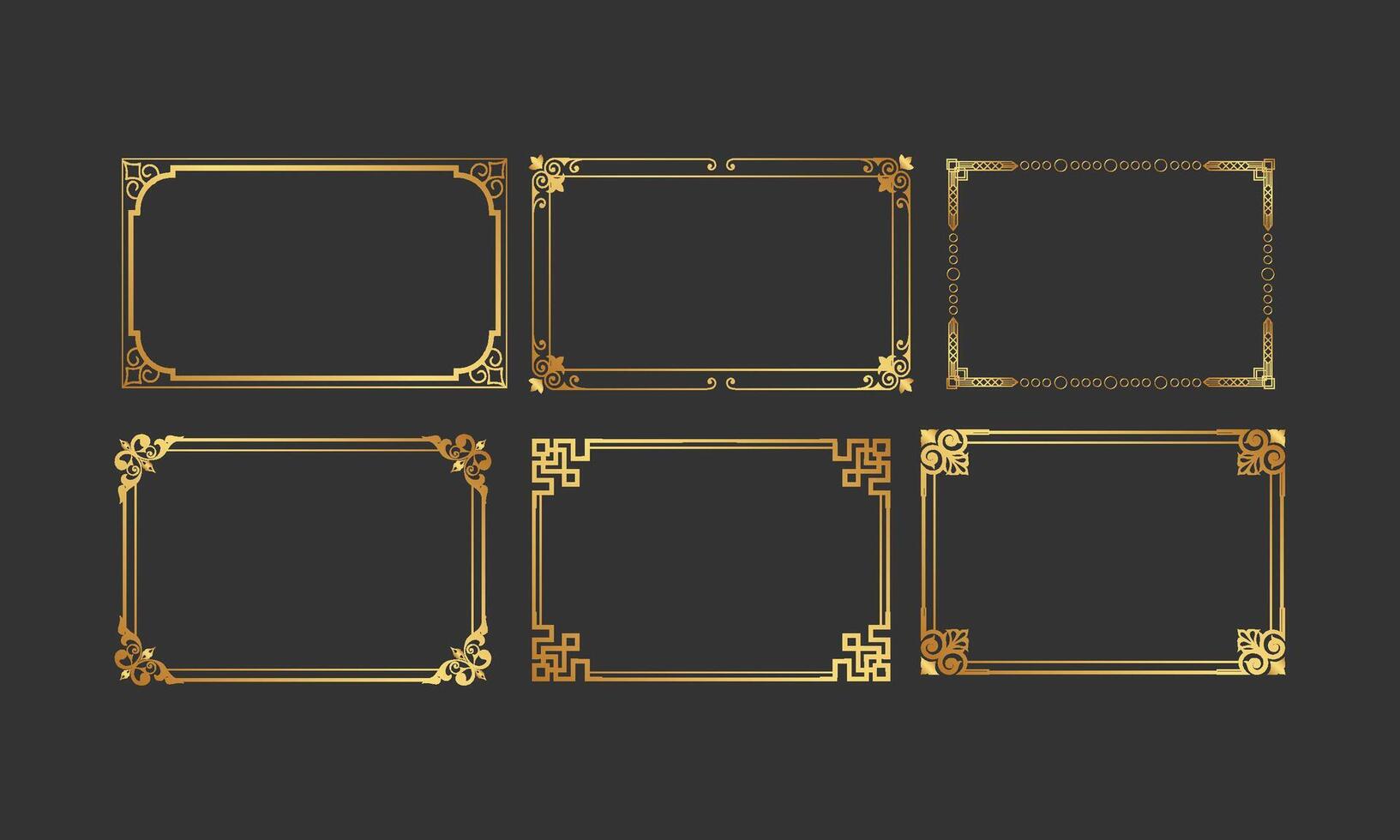 Vintage Rectangular Frame Collection vector