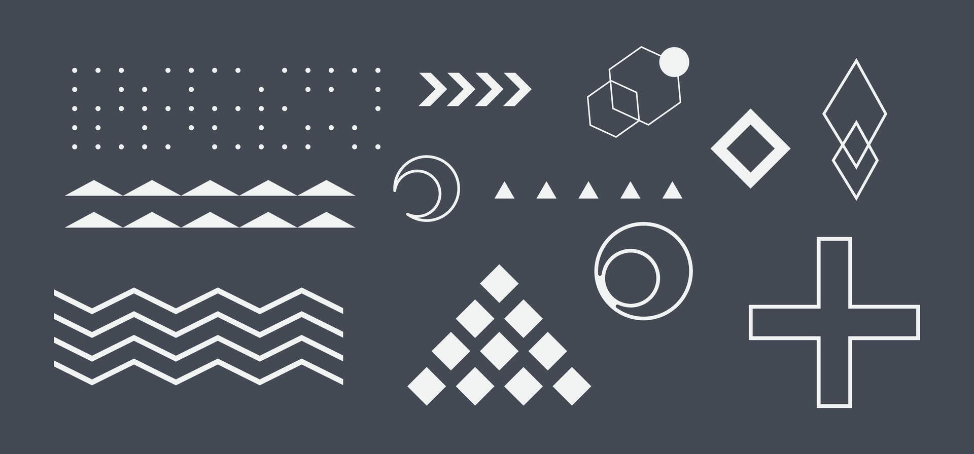 Modern Abstract Geometric Design Elements vector